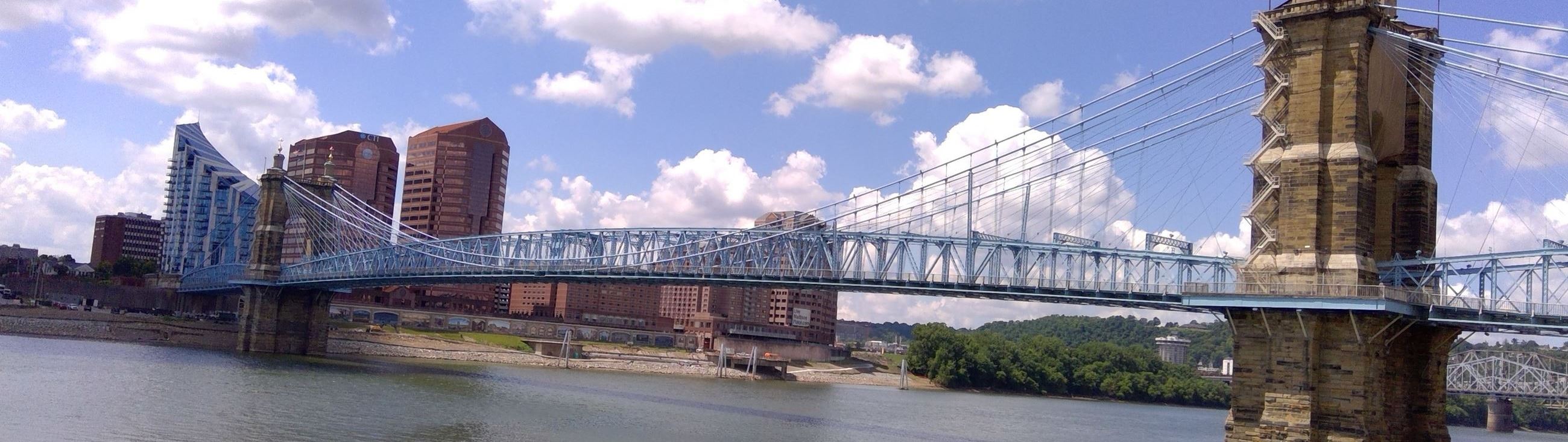 Roebling bridge and City of Covington